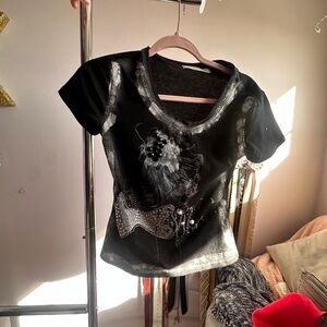 Zadig & Voltaire Black Graphic Short Sleeve T-Shirt